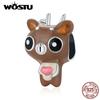 WOSTU Enamel Cartoon Cute Deer 925 Sterling Silver Charm Beads Fit Bracelet Bangle Fine Jewelry