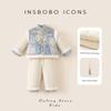 Boys' Hanfu Winter Children's Tang Suit First Birthday Outfit Boy's Traditional Chinese Style Winter Clothing New Chinese Style Suit Autumn and Winter