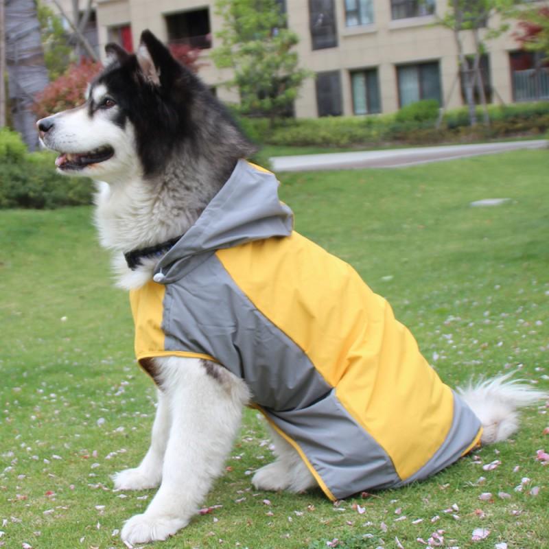 Waterproof Dog Raincoat Medium To Large Breeds Breathable Reflective Multi-Color Outdoor Pet Jacket