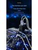 Multifunctional Luminous Zinc Alloy 2-in-2 Fast Charging Cable for Mobile Phones