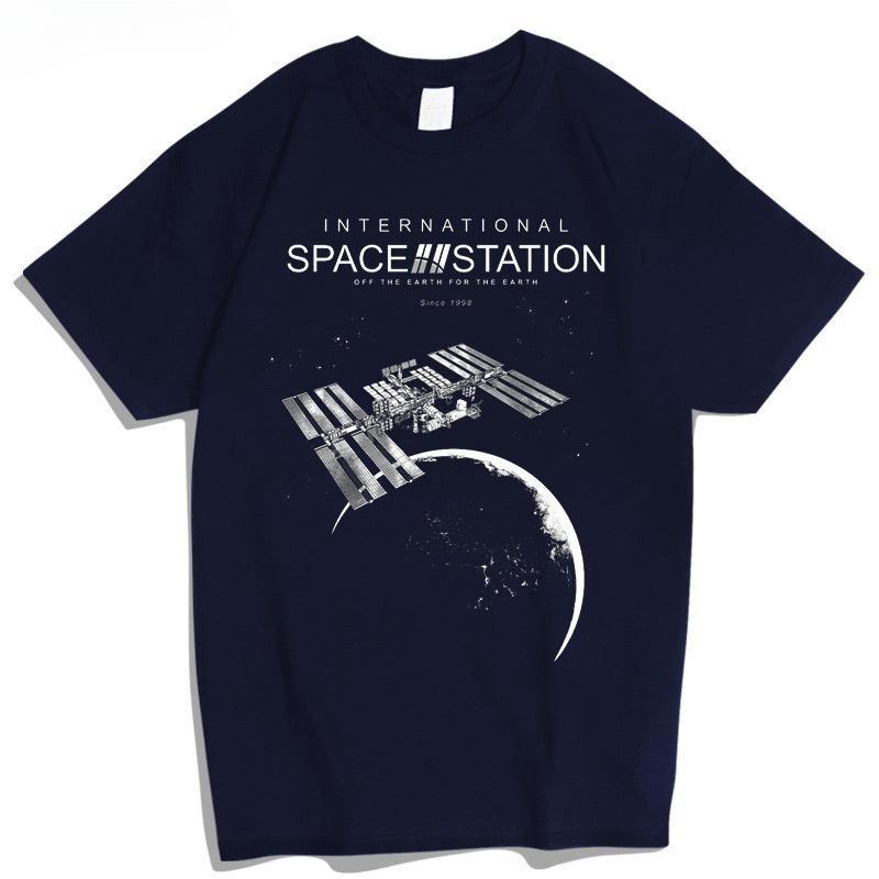 International Space Station Short-sleeved T-shirt, Space Geek, Student, Astronomy, Universe, Parent-child, Pure Cotton Print
