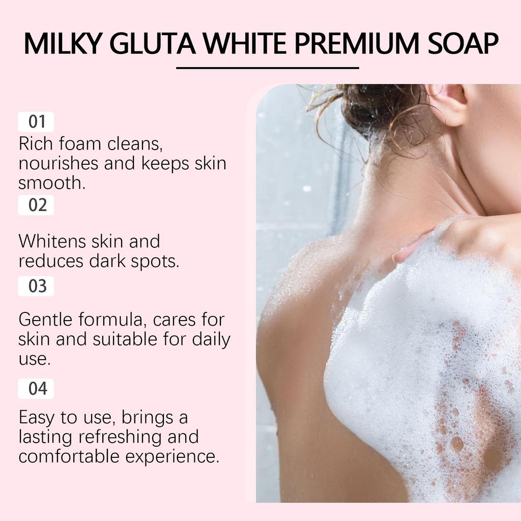 AMZ Milchseife 70g - Sanfte Reinigung, Aufhellung, Glättung und Weichmachung - Feuchtigkeitsspendende Badeseife