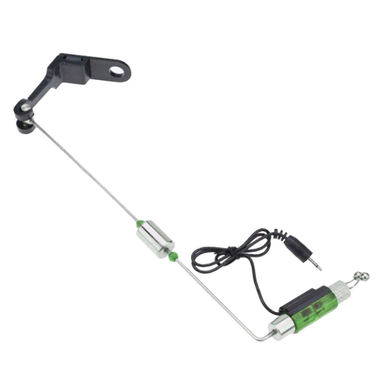 

Chain Version Bite indicator for Carp Fishing Straight 2.5mm Plug Bite Swing Indicator LED Flashing Colors зелений