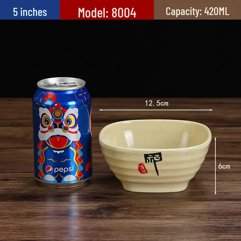 

Chinese Style 5-Inch Square Melamine Bowl Set