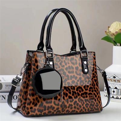 Alles-in-één Tas Dames Nieuwe Retro Luipaardprint Handtas Niche Alles-in-één Enkele Schouder Schuin Kruis Tas Textuur Buitenlandse Stijl Prinsessen Tas