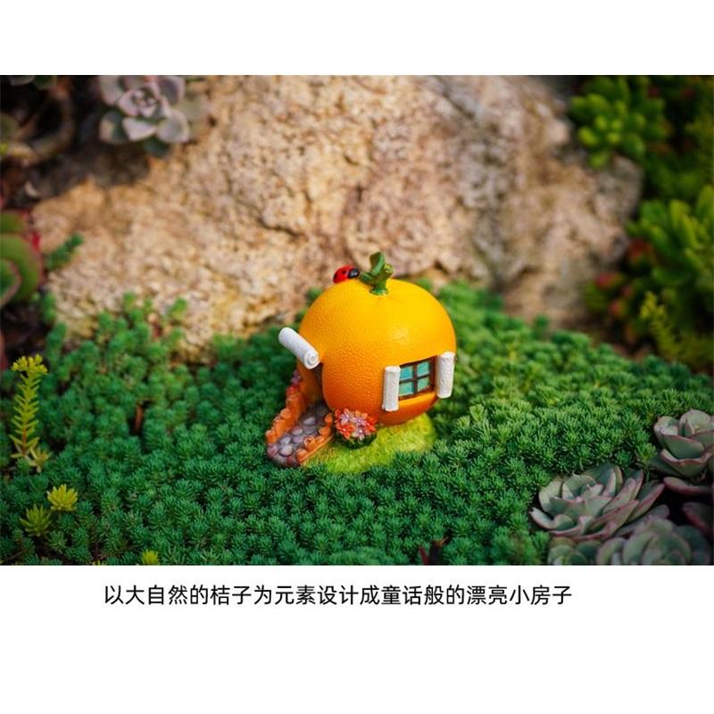 Orange House Creative Fruit House Ornament Desktop Micro Landscape Bonsai Car Decoration Gift Kindergarten Landscape