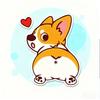 Corgi Car Sticker Cartoon Dog Vinyl Waterproof Decal for Electric Car Motorcycle Window Body Helmet Bumper SUV Auto Decor