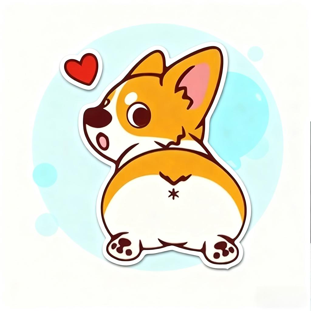 Corgi Car Sticker Cartoon Dog Vinyl Waterproof Decal for Electric Car Motorcycle Window Body Helmet Bumper SUV Auto Decor