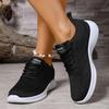 Breathable Mesh Lace Up Flat Shoes Women  Autumn Soft Sole Platform Sneakers Woman Comfortable Non Slip Sports Shoes Female