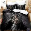 Dark Grim Reaper Bedding Set For Bedroom Soft Modern Bedspreads Comefortable Kids Duvet Cover Quilt Cover And Pillowcase