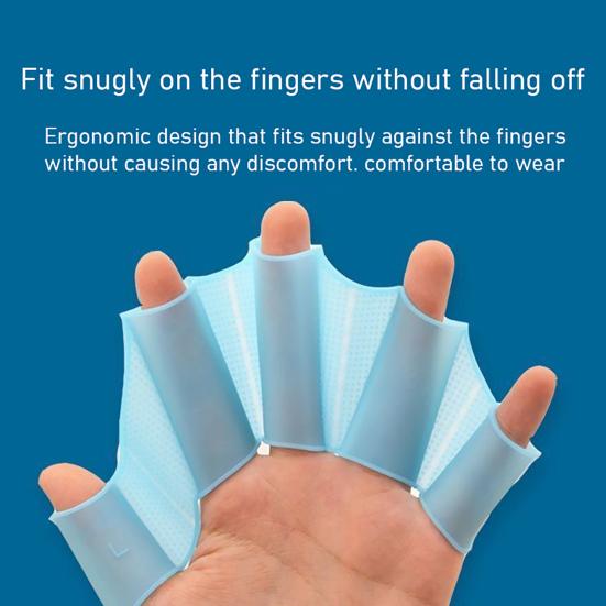 1 Pair Silicone Swimming Hand Fins Kids Adults Beginner Professional Aquatic Swim Training Fins Webbed Flippers Palms Swim Gear