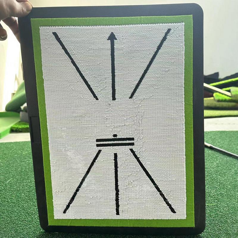 Foldable Golf Hitting Mat Swing Training Aid Golf Practice Exerciser Bead Display Track Beginner Training Trace Detection Pad United States
