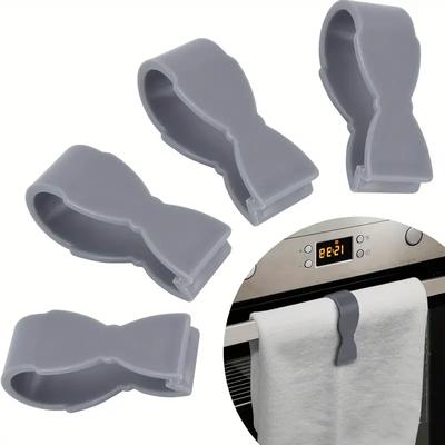 3/6pcs Adjustable Towel Clips For Kitchen & Bathroom Securely In Place Kitchen Towels Towel Holder For Bathroom