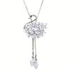 Necklace Chains Jewelry Men Women Pendant Necklace Swan Sweater Chain Crystal Long Necklace Artificial Crystal Jewelry
