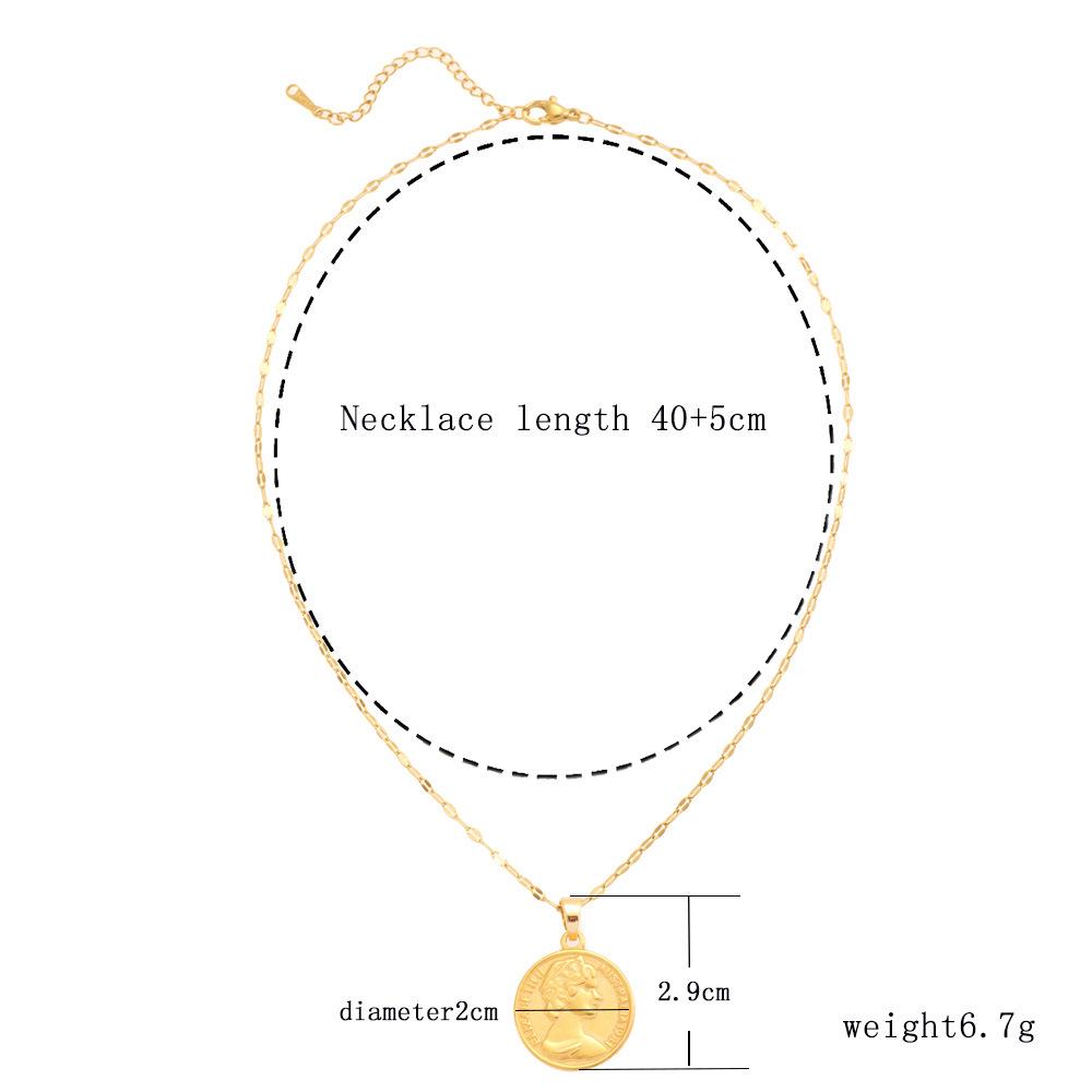 Unisexový evropský a americký designový přívěsek ve tvaru půlměsíce, zlaté mince a srdce