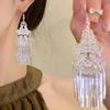 Yunnan Ethnic Style Handmade Tassel Earrings for Women
