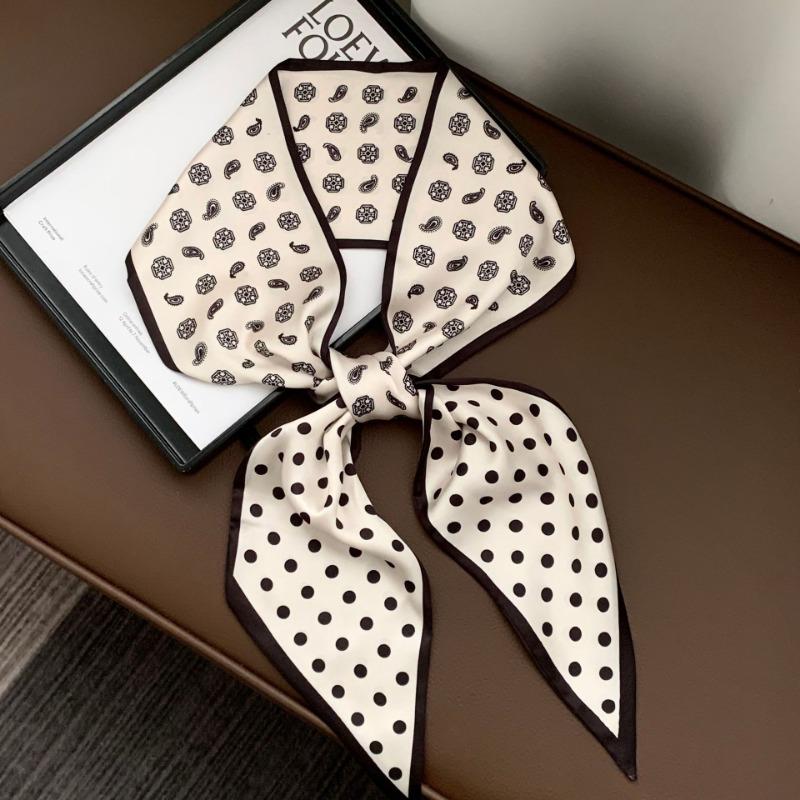 Silk Scarf, Long Strip, Versatile Shirt, Neck Protection, Scarf, Silk Scarf, Multi-purpose Headscarf, Headband, Hair Tie, Decorative Waist Belt.