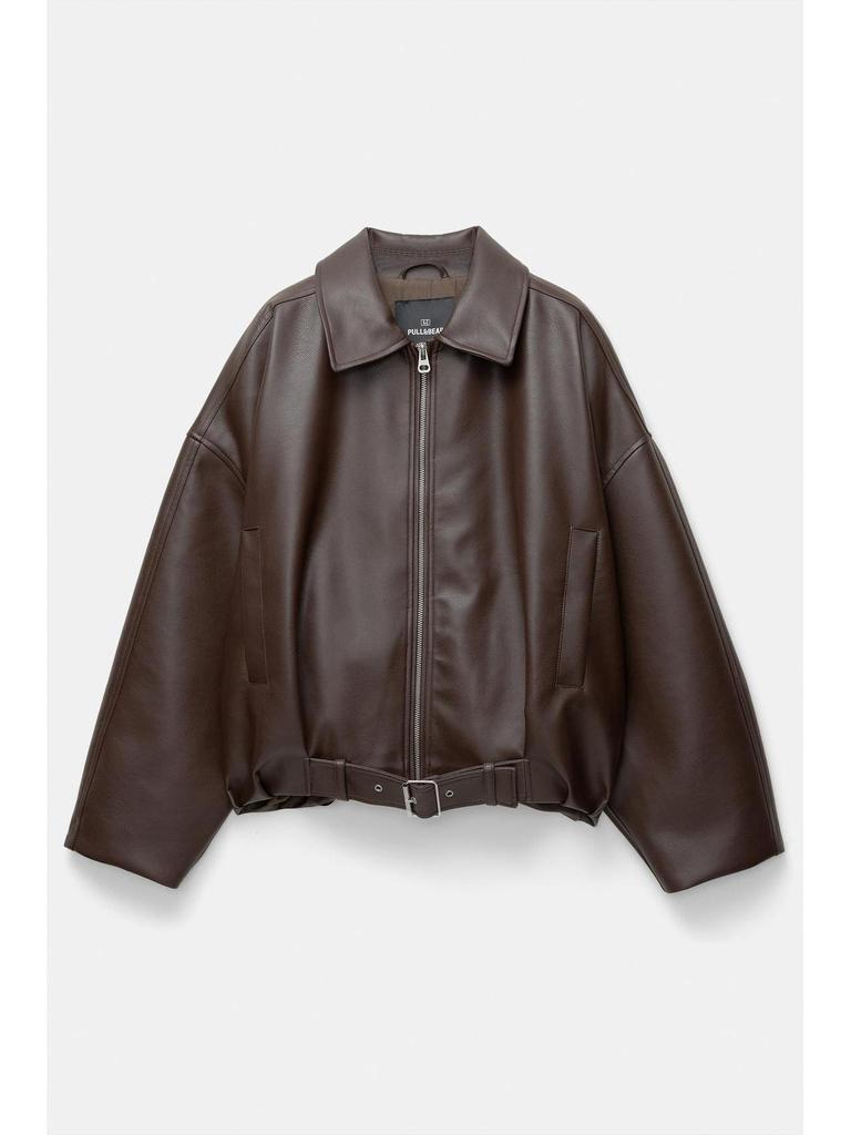 Women's Retro Spring Pilot Jacket: Faux Leather Casual Top Coat - American and European Style