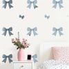 Elegant Blue Bow Wall Stickers Boho Bowknot Bedroom Decorative Wall Stickers Love Heart Bow Fridge Stickers DIY Home Decoration