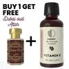 Vitamin E Essential Oil 10ml for Aromatherapy & Home Fragrance Get 1 Free 6 Ml Attar – Aqua AQ, Dubai Oud, Aura, White Oud