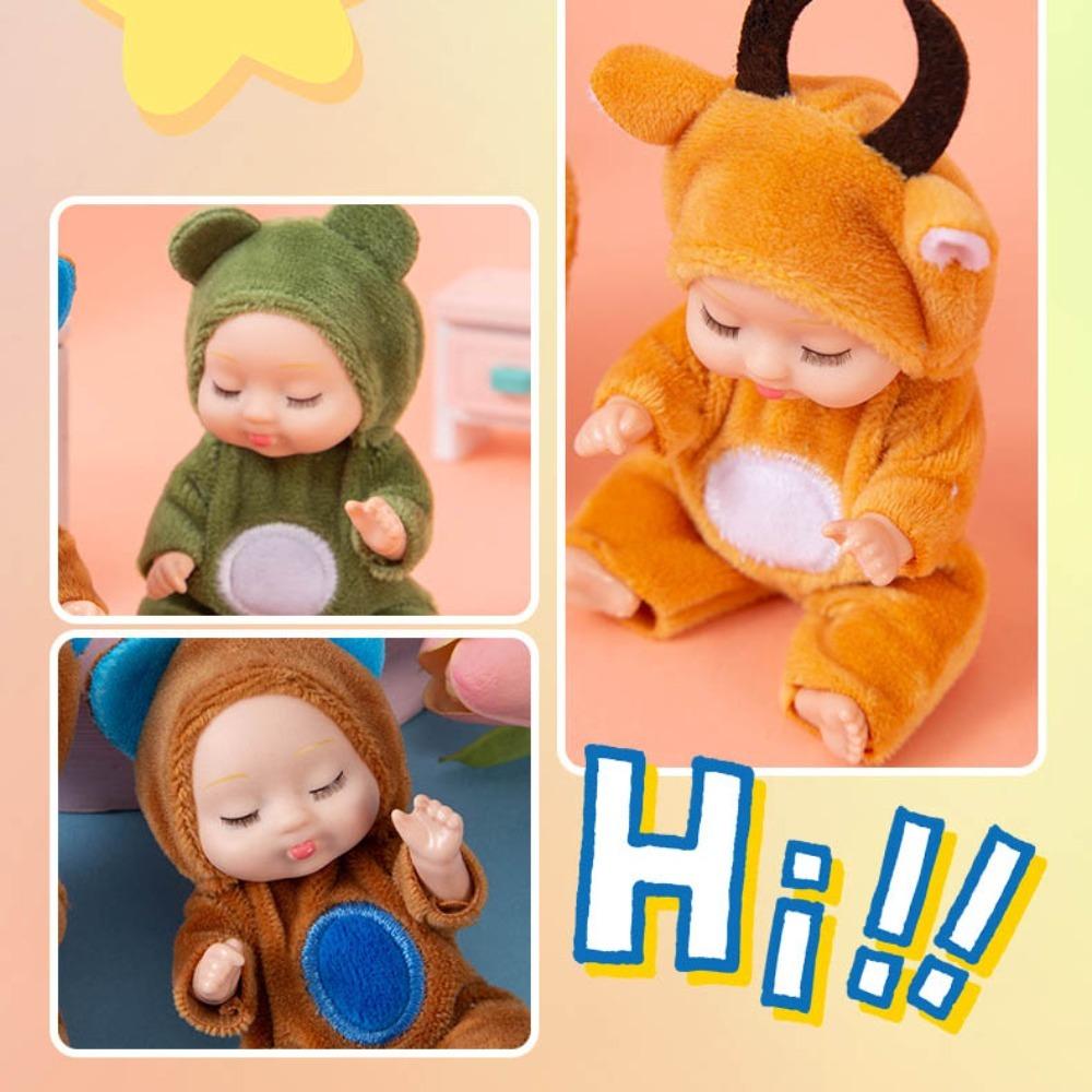 Animal Pattern Clothes Reborn Doll Smile Baby Series Realistic Toys  for Kids Girls