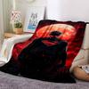 1pc Superman Red Moon Flannel Blanket - Soft Warm Throw for Home, Office, TravelL1371