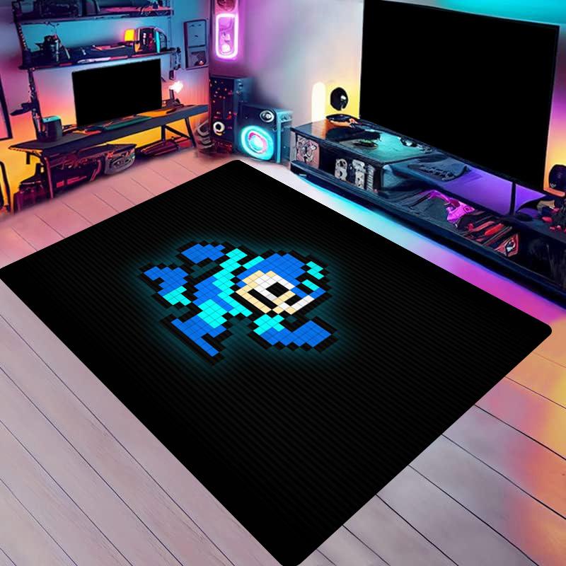 Robot Game Carpet M-Megaman European and American Series Living Room Square Rugs Tent Mats Carpets for Living Room