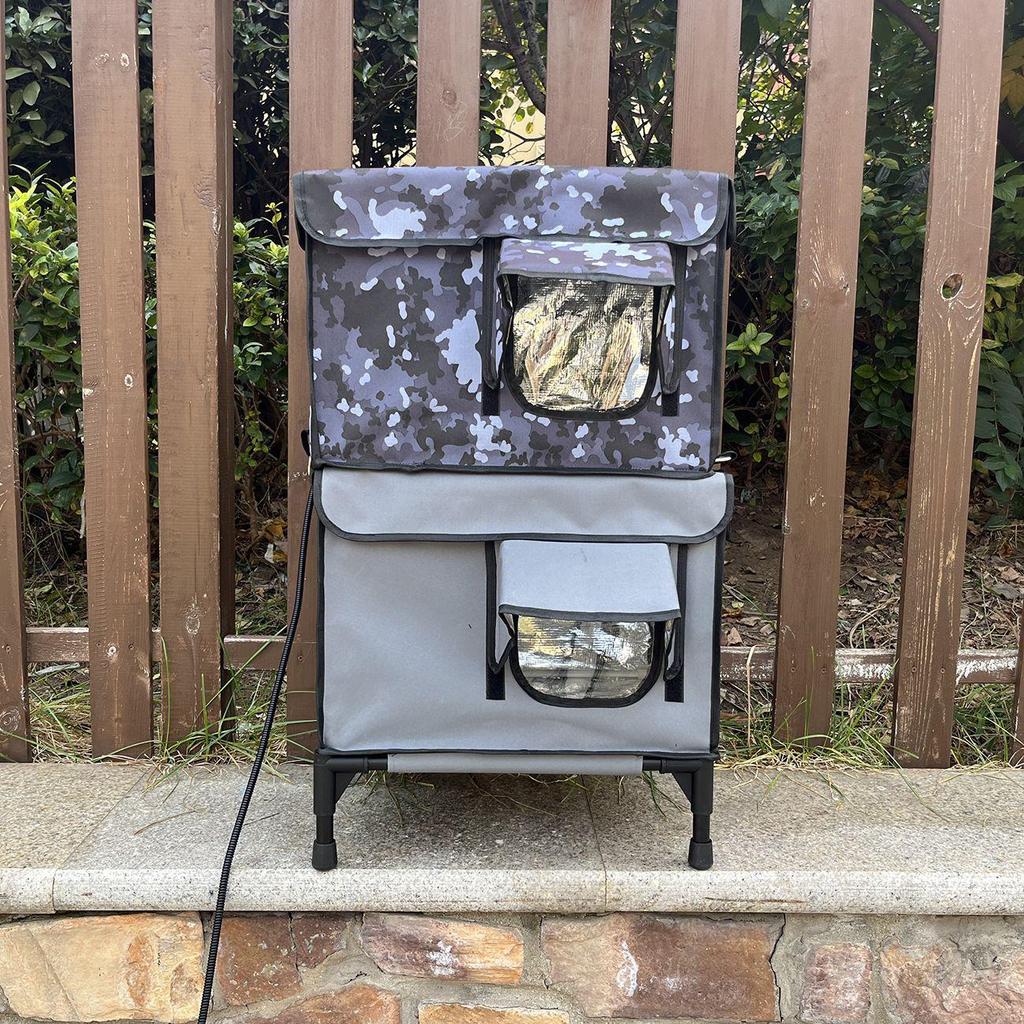 All-Season Heated Outdoor Cat House: Insulated, Rainproof & Windproof Cat Bed