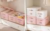 NEOVIVA Storage Box with Lid, Foldable, Cute Storage Case, Clothing Storage Basket, Stylish, Large Capacity, Durable, White, Size S