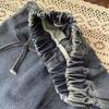 Frühling Herbst Mädchen Baby Lockere Version von Kinder Koreanische Schleife Denim Gerade Hosen Weiter Bein Hosen Hosen