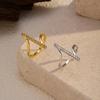 Simple And Luxurious Gold Wave Ring For Women Versatile Electroplated Jewelry Accessory