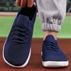 Low Cut Sports Shoes for Men Trendy Mesh Fabric with Lace Up Breathable Flat Shoes 2025 Breathable Outdoor White Jogging Shoes