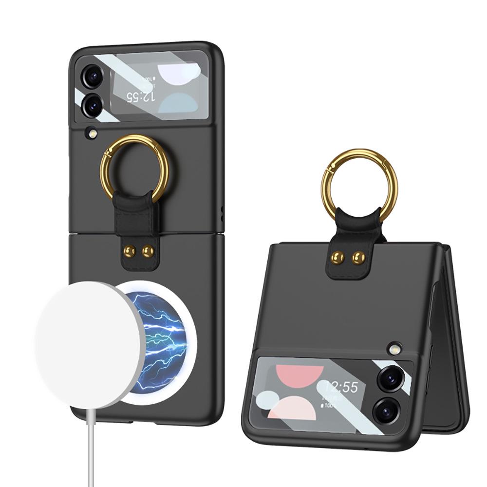 Samsung Z Flip4 Magnetic Ring Wireless Charging Phone Case - Ultra-thin, Foldable, Drop Protection Cover