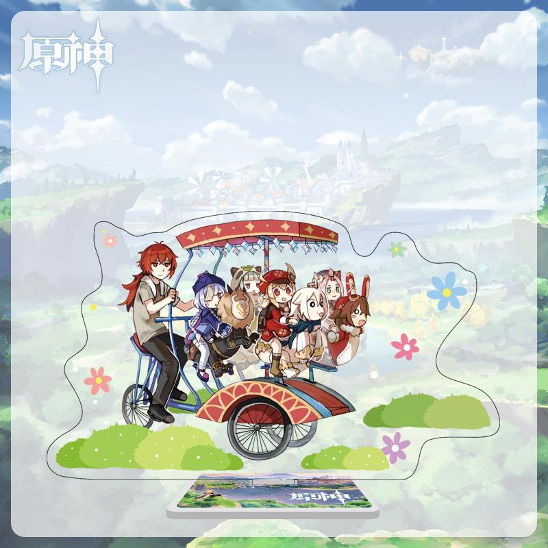 16cm Height  Acrylic Large Stand-up Display Featuring Characters From Mondstadt, Liyue, and Inazuma In Genshin Impact