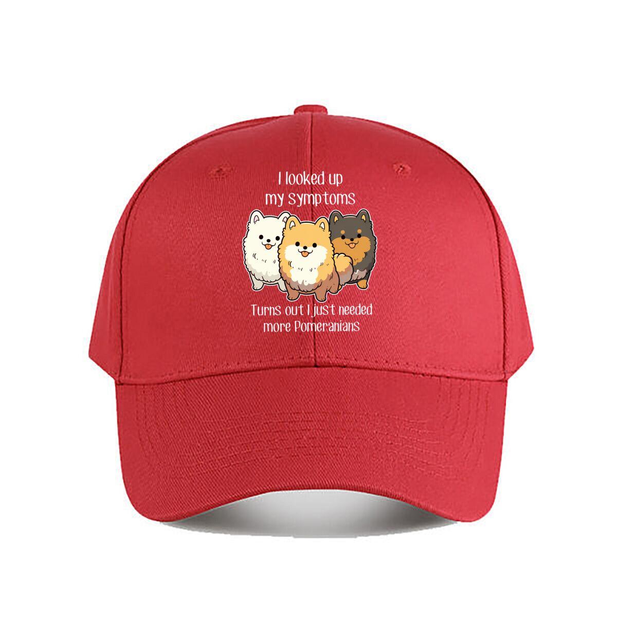 Humorous Pomeranian Dog Lover Baseball Cap Fashion Unisex Sunhat Womens Outdoor Sports One Size