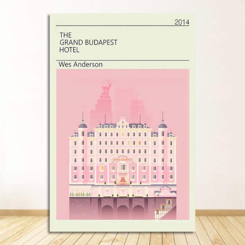 Grand Budapest Hotel Vintage Klassischer Film HD Druck Poster Modular Pinke Kunst Bild Leinwand Malerei Nordisches Schlafzimmer Heimdekor