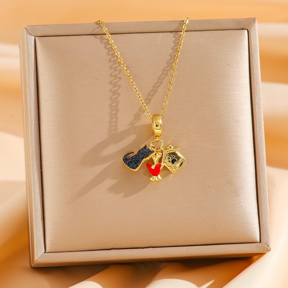 Fashion Titanium Steel Necklace Pendant Simple Elegant Unisex Chain Jewelry Accessories for Women Men