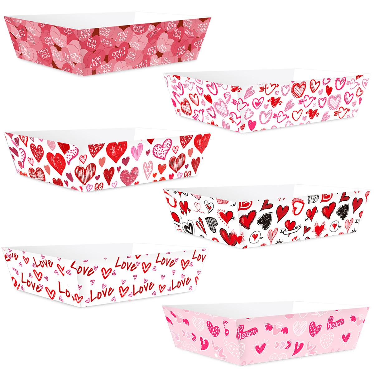 

Year Lover Theme Banquet Decoration Love Paper Tray Baked Goods Carton Customization Valentine s Day paper tray
