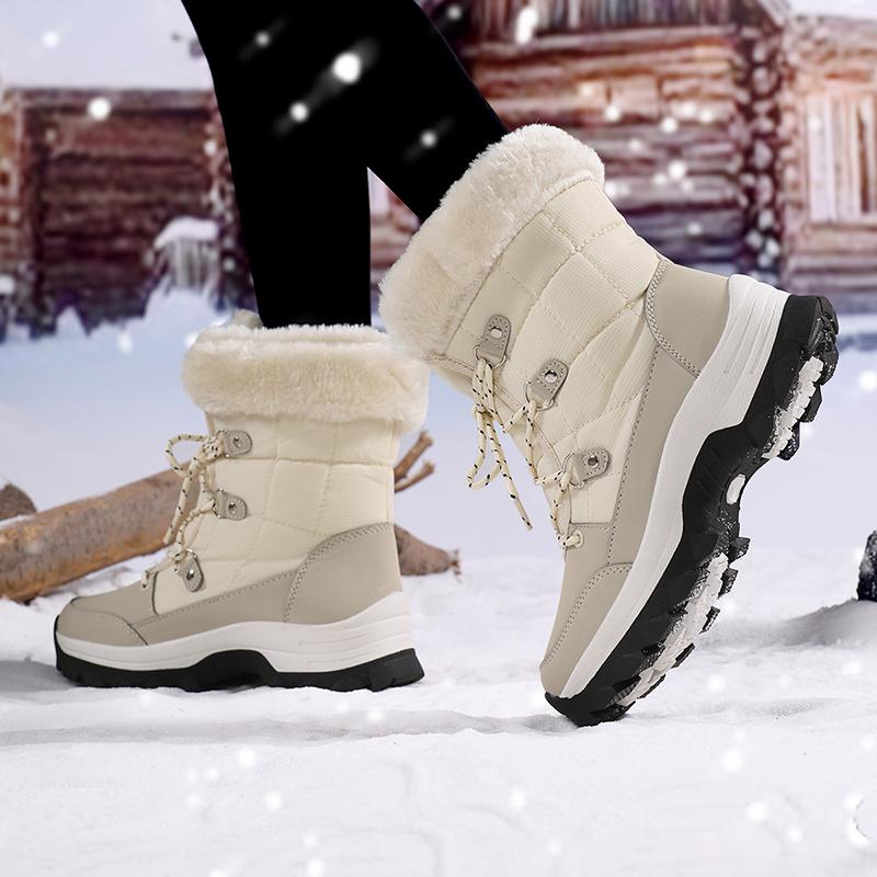 36-42 Women's High-top Winter Boots Large-size Outdoor Anti-slip Waterproof Women's Snow Boots