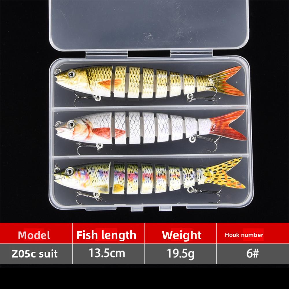 Set of Multi-section Luya Bait 8-section Fish Freshwater Sea Fishing Bait Hard Bait Luya Bait Is Sold Far Away 13.5cm