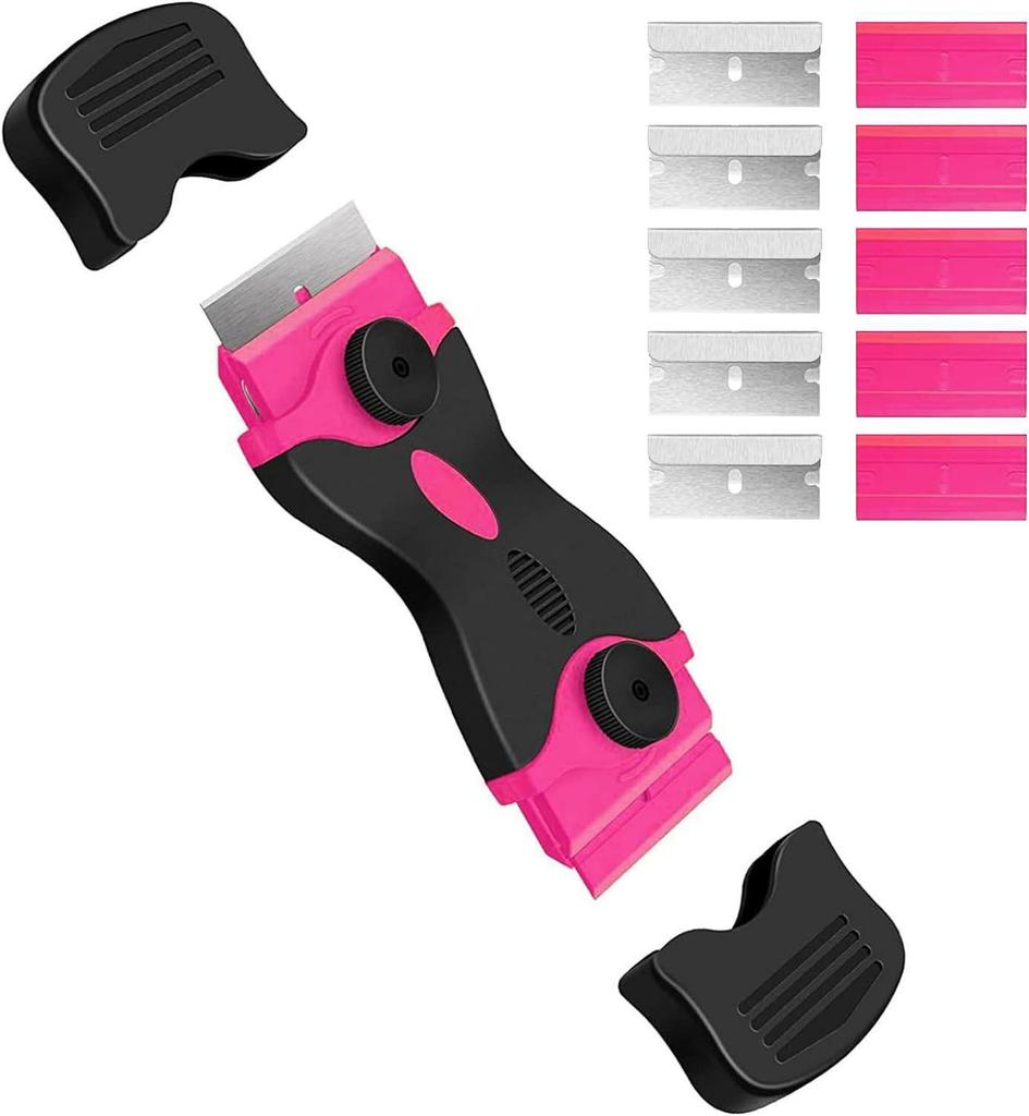 Multi-Function Double-Headed Glue Removal Scraper for Car Film and Kitchen Cleaning
