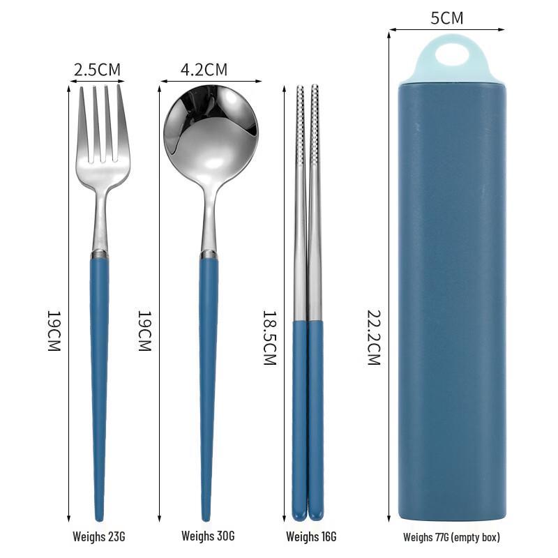 Abay Portable Stainless Steel Travel Utensil Set