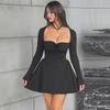 2024 Stylish Slim A-Line Long-Sleeve Tube Top Dress for Women