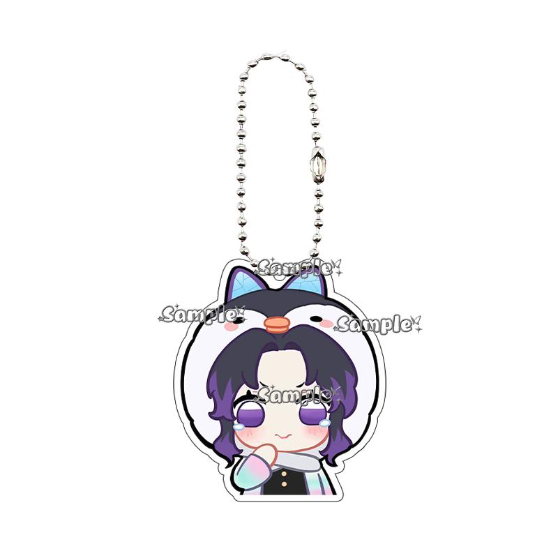 Q Version Anime Acrylic Agatsuma Zenitsu Tsuyuri Kanawo Kochou Tanjiro Nezuko Cartoon Kawaii Keychain Pendant Decor Fans Gifts