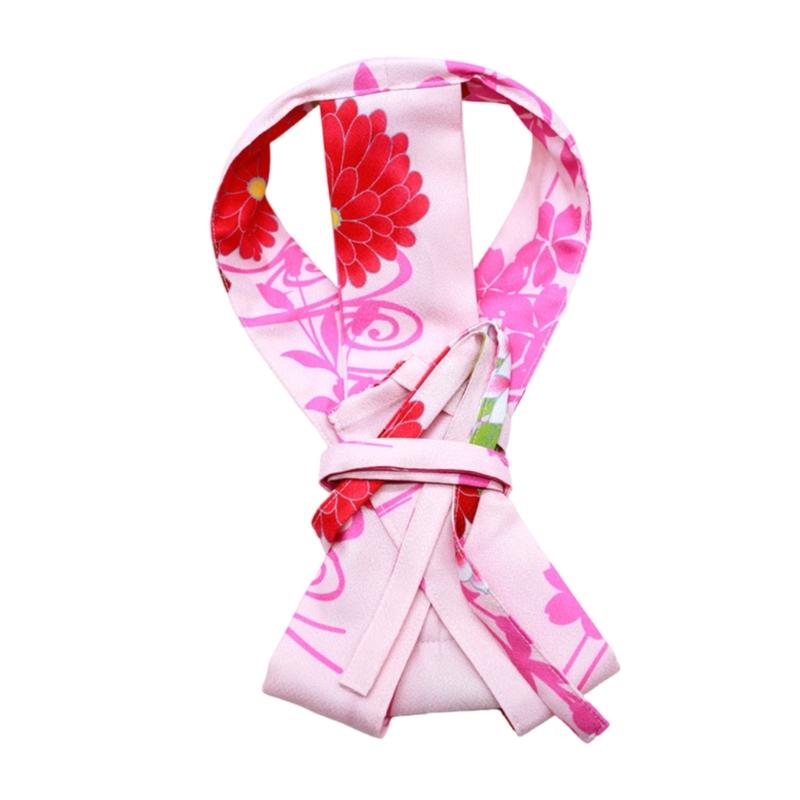 Women's Kimono Collar Support Accessory for Traditional Japanese Dress Core Collar Lining with Flower Print Kimono Belt