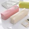 Corduroy Pencil Case Minimalist Solid Color Large Capacity Stationery Bag Portable Zipper Pencil Pouch For Travel School Or Home