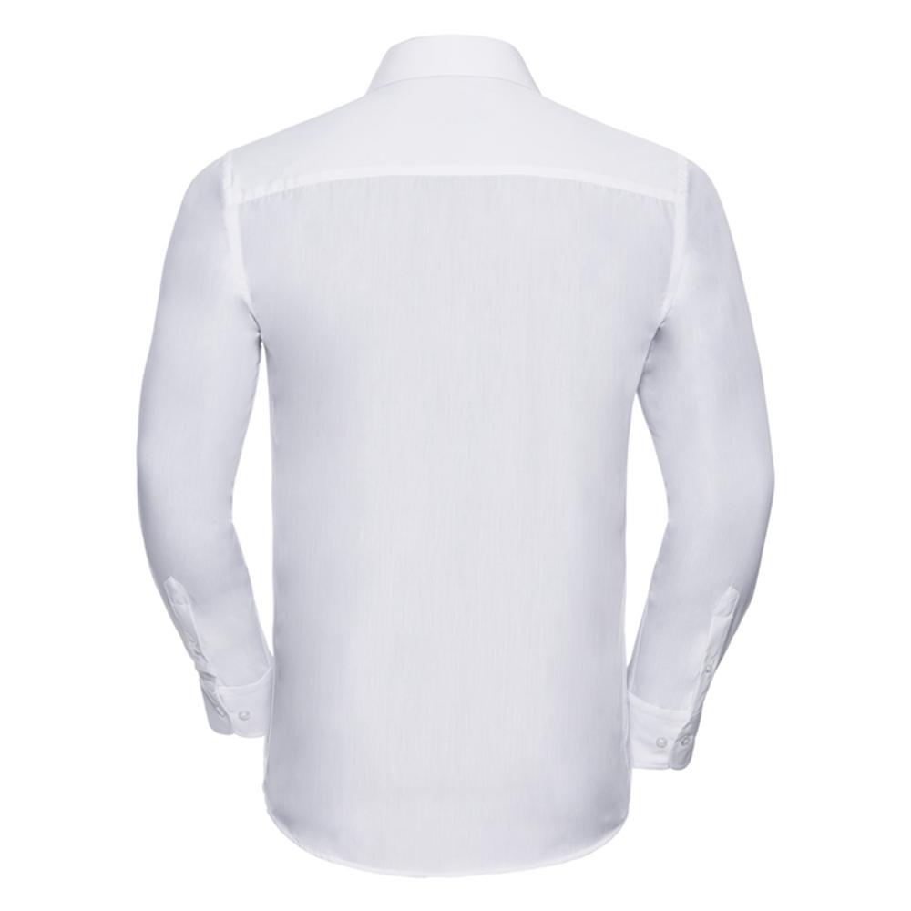 Russell Collection Mens Polycotton Tailored Long-Sleeved Shirt