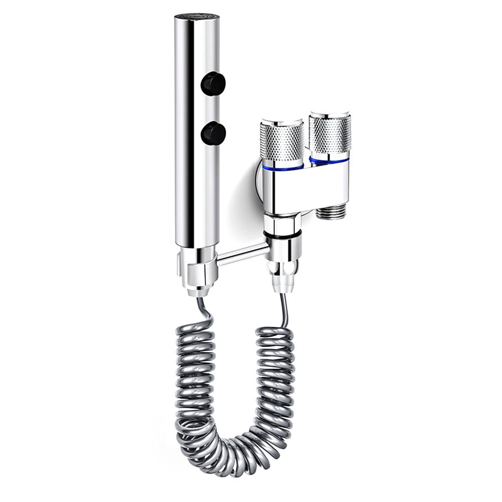 Angle Valve 62x69mm Handheld Bidet Sprayer Dual-switch Water Outlets Easy To Install Spray Mode Stainless Steel Construction