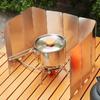 8//9/10/16 Plates Camping Stove Windscreen Aluminum Alloy Folding Stove Windscreen Ultralight Windproof Screen Windshield