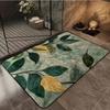 VIKAMA Premium Leaf Carpet Green Dirt-Resistant Bathroom Mat Waterproof Non-Slip Doormat Rug For Bedroom Carpet For Live Room